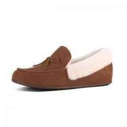 CLARA Shearling Suede Moccasin 슬리퍼