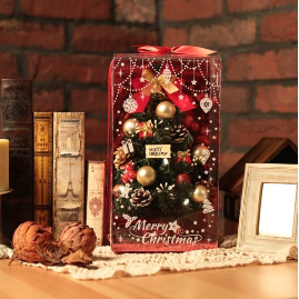 ミニツリー クリスマスギフトボックス 28cm
