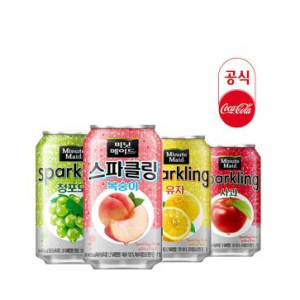 [코카콜라] 미닛메이드 스파클링 345ml x24can