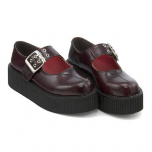 厚底ストラップシューズ 2810024 ワイン[750HP]
