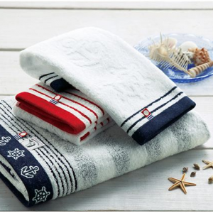 今治マリン柄　バスタオル２枚セット