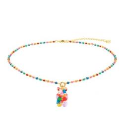 GUMMY BEAR DOT CHOKER NECKLACE _MULTI VIVID
