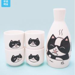 온천냥 턱시도 4인 주병 set