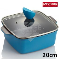 사각 전골 냄비 뚜껑 라면냄비 혼밥 20cm