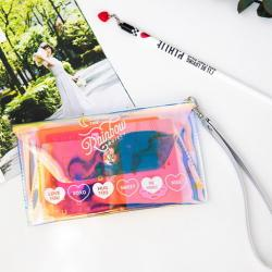 BENTOY 레인보우 홀로그램 pvc 여권지갑