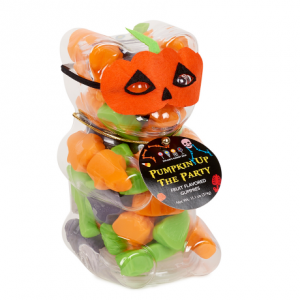 ‘PUMPKIN UP THE PARTY’ MINI HALLOWEEN GUMMY BEAR FILLABLE W/PUMPKIN MASK - FRUIT MIX