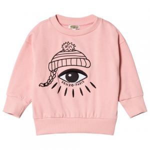 Kenzo Kids 핑크 아이 프린트 로고 셔츠