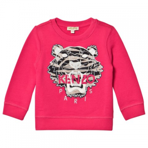 Kenzo Kids Pink Tiger Embroidered 스웨트 셔츠
