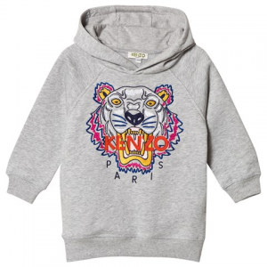 Kenzo Kids Grey Tiger Embroidered Hoodie 드레스
