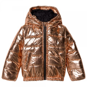 Kenzo Kids Rose Gold Padded Hooded Puffer 코트