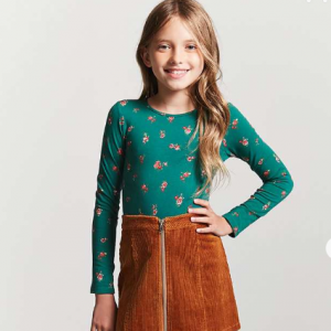 フラワーロングスリーブボディスーツ