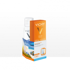 CAPITAL IDEAL SOLEIL Набор матирующая эмульсия SPF50 и минерализирующая термальная вода VICHY