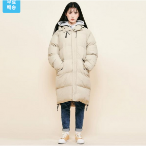 (UNISEX) 베이직 웜업 롱 패딩 점퍼 베이지