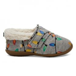 Light Grey Glow In The Dark Tree Lights Tiny TOMS House Slippers