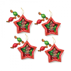 Star Ornament mit Wrapped Schokolade Trüffel, jeder Set von 4, 10 Stck.