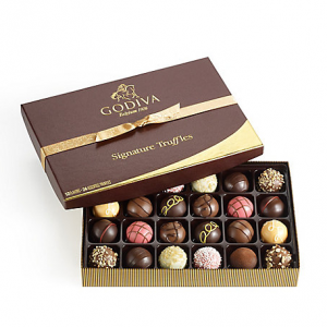 Signature Truffles Geschenkbox, Classic Gold Ribbon, 24 Stck.