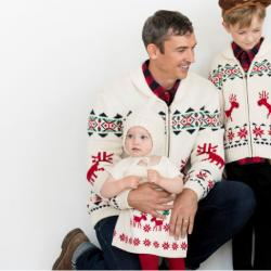 Hanna Andersson Adult Dear Deer Zippered Sweater In Cotton & Merino