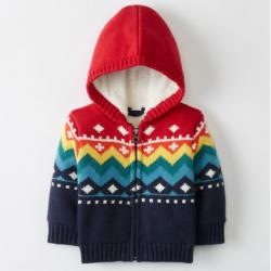 Hanna Andersson All Is Bright Sherpa Lined Sweater In Cotton & Merino