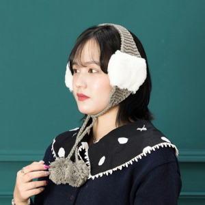 H-10 퐁퐁귀도리 - 방한모자 털모자 귀도리 귀마개
