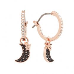 [스와로브스키 SWAROVSKI] 5440458 / DUO MOON 후프 블랙 귀걸이