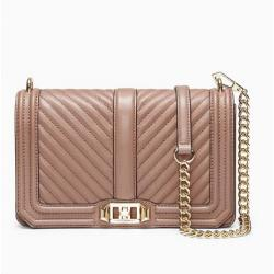 Chevron quilted love crossbody