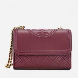 Tory Burch 여성 플레밍 소형 컨버터블 숄더 백 - Imperial Garnet