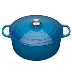 Le Creuset Signature Cast Iron Round Casserole Dish - 28cm - Marseille Blue