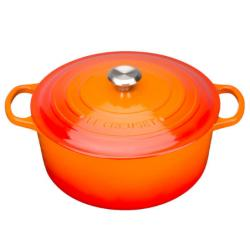 Le Creuset Signature Cast Iron Round Casserole Dish - 24cm - Volcanic