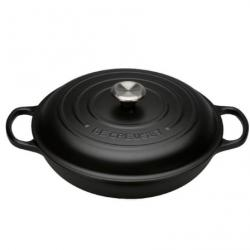 Le Creuset Signature Cast Iron Shallow Casserole Dish - 26cm - Satin Black