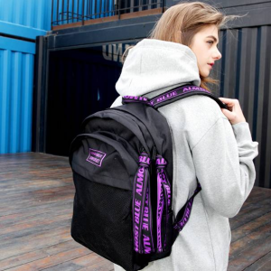 [연예인착용][유니온오브제 X 얼모스트블루]ULTRA VIOLET BACKPACK - BLACK 올모스트 블루 백팩 가방