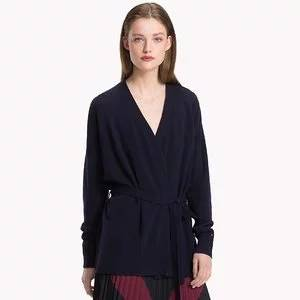 Tommy Hilfiger Wool Tie-Belt Cardigan 스웨터