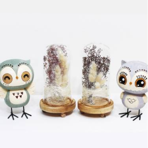 유리돔안 강아지풀 인테리어 소품장식