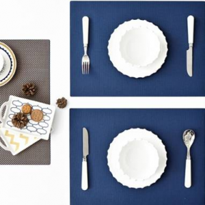 우븐패브릭 테이블 식탁 매트 네이비