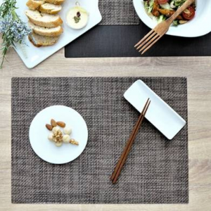 우븐패브릭 테이블 식탁 매트 골드블랙