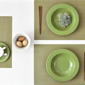 우븐패브릭 테이블 식탁 매트 골드올리브그린