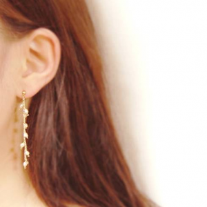 봄날의 눈- natural pearl earring (천연 담수진주)