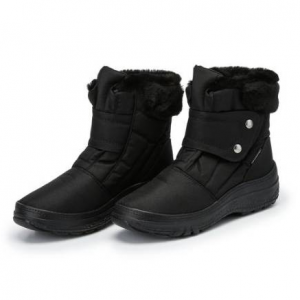 [JILL BY JILLSTUART SHOES] [휘슬러] 블랙 퍼 패딩부츠 (굽높이: 6cm)