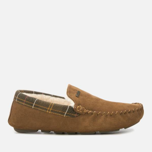 Barbour Men's Monty Suede/Fabric Moccasin Slippers