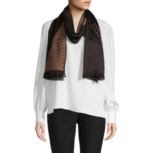 Versace Collection Fringed Logo Scarf