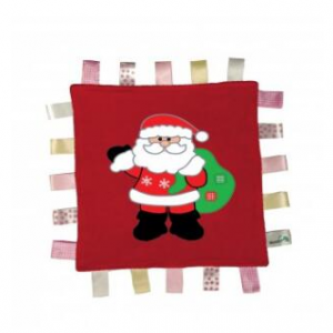 Kuscheltuch Weihnachtsmann, rot