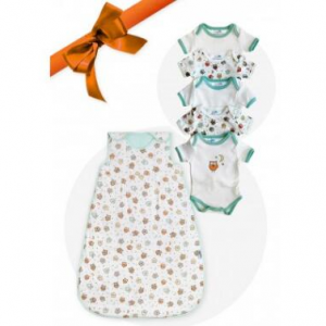 Baby-Geschenk-Set / Erstausstattungs-Paket Eulen