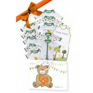 Baby-Geschenk-Set / Erstausstattungs-Paket groß Forest Friends