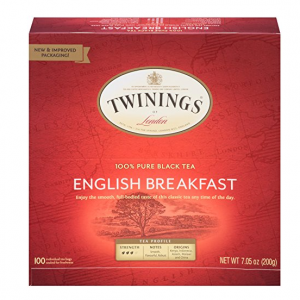 $10.36 Twinings of London English Breakfast Black Tea Bags, 100 Count