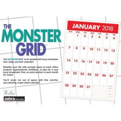 Monster Grid Wall Calendar