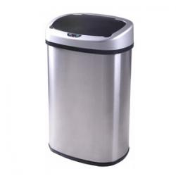 13-GALLON TOUCH-FREE SENSOR AUTOMATIC STAINLESS STEEL TRASH CAN - STAINLESS STEEL