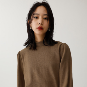 FALL COLOR PUFF SLEEVE トップス