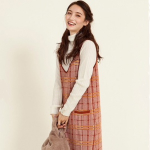 【2018秋のWEB限定カラー・洗える】リバーシブルニット ジャンスカ