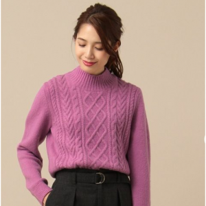 【洗える】モチモチケーブルP/O ニット
