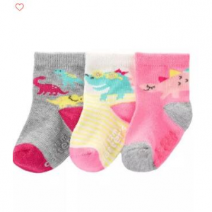 3-Pack Dinosaur Crew Socks