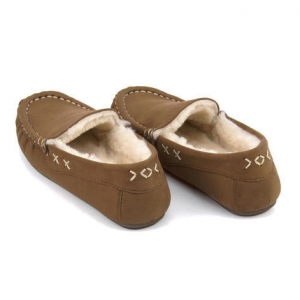 melange(メランジェ) レディース ボアモカシン 【キャメル】